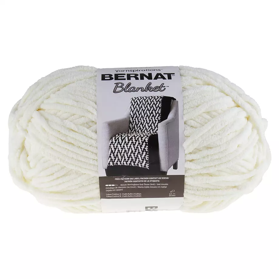 Bernat Blanket - Yarn, vintage white. Colour: white